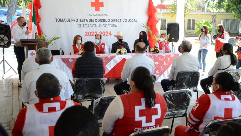 Confirman el alcalde, Miguel Ángel Angulo Acosta, y Cruz Roja Angostura trabajar de la mano en beneficio de la ciudadanía