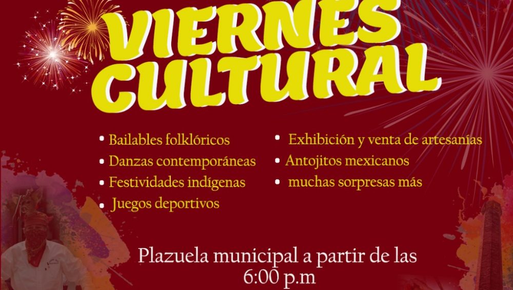 Invitan autoridades municipales a disfrutar del primer Viernes Cultural Angostura 2022