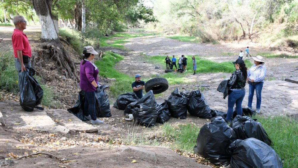 Realiza dirección de Ecología intensa limpieza del río en Angostura