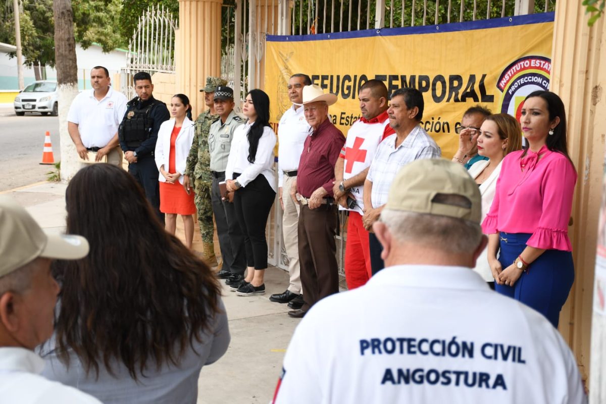Instalan Autoridades de Angostura los Refugios Temporales ante la temporada de lluvias y huracanes