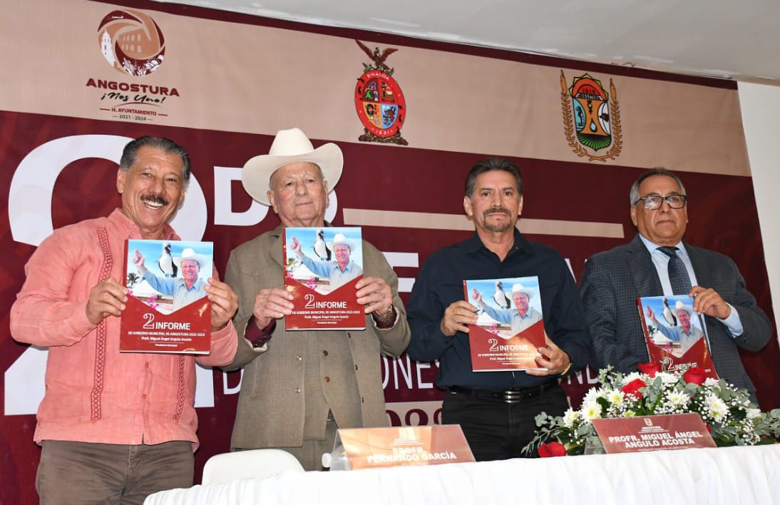 Alcalde, Miguel Ángel Angulo Acosta, le rinde cuentas al pueblo de Angostura con su Segundo Informe de Acciones Contundentes