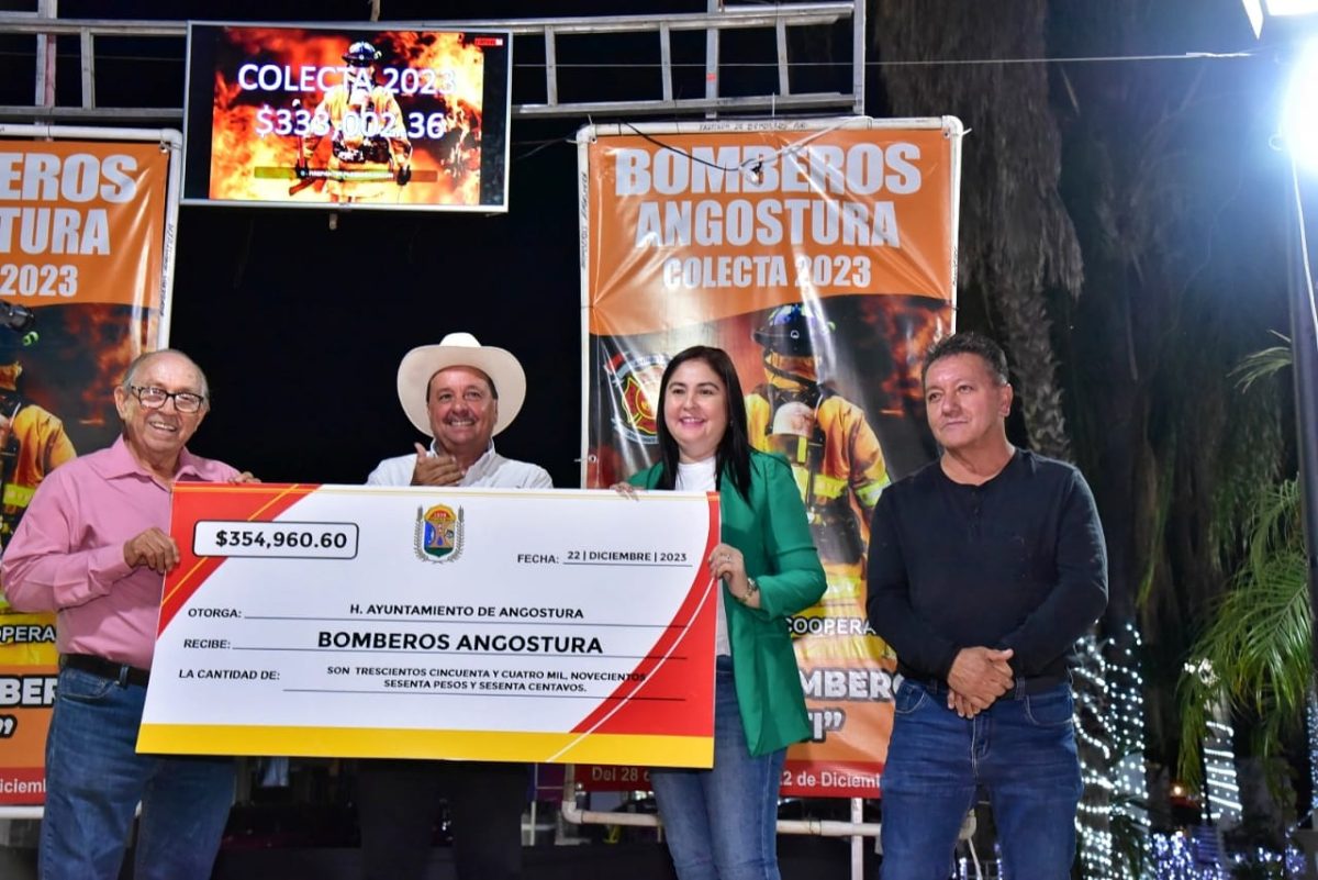 Ayuntamiento de Angostura le brinda fuerte apoyo económico a Bomberos